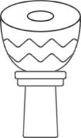 Vector Illustration of Djembe Drum In Flat Style.