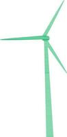 Flat green windmill on white background. vector