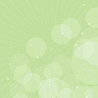 Circle on green spring rays abstract background. vector