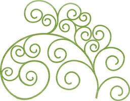 Green floral design decorated white background. vector