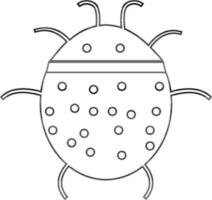 Flat style ladybug icon. vector