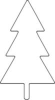 Illustration of a tree in black line art. vector