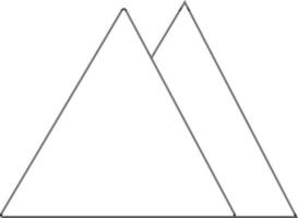 Flat style mountains icon. vector