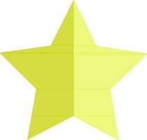 Yellow star in flat style. vector