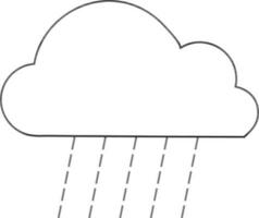 plano estilo nube lluvia icono. vector