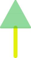 Green and yellow tree in flat style. vector