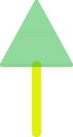 Green and yellow tree in flat style. vector