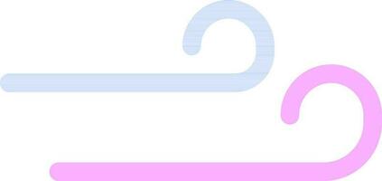 Wind Icon or Symbol in Blue And Pink Color. vector