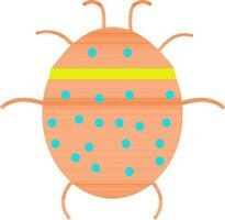 Illustration of a ladybug in flat style. vector