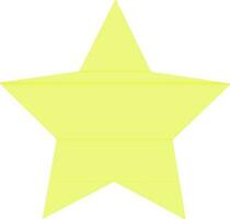 Yellow star in flat style. vector