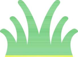 Flat style grass in green color. vector