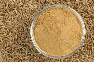 Cumin seeds dry whole powdered healthy aromatic spice jeera photo