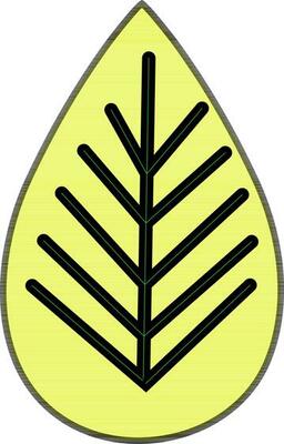 Green and black leaf.