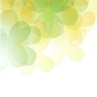 Abstract green and yellow flowers. vector