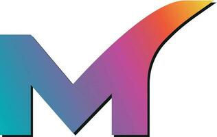 metro letra logo diseño Arte vector