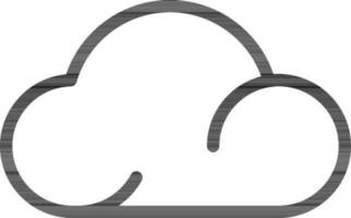 Cloud Icon In Thin Line Art. vector