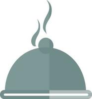 Icon of a cloche made with slate color. vector