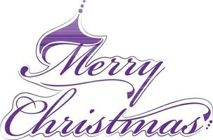 Merry christmas lettering design. vector