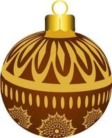 3D illustration of decorative chirstmas ball. vector