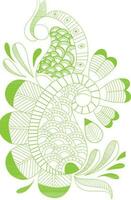 Green floral design. vector