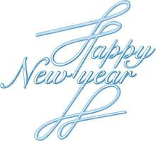 Stylish  happy new year text. vector