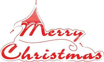 Text design of merry christmas. vector