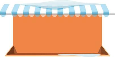 Market stall with awning. vector