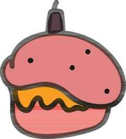 ilustración de un hamburguesa. vector