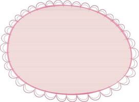 Pink blank frame with space for your text. vector