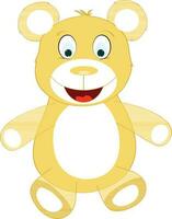 Character of a smiling teddy bear. vector