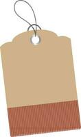 Illustration of a blank tag or label. vector