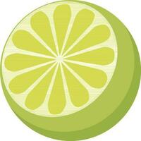 Lemon in green and yellow color. vector