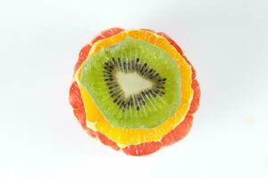 Sliced fruit stack photo