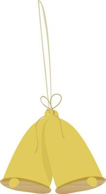 Illustration of hanging two bell on long rope.