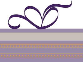 Closeup view of a gift box wrapped. vector