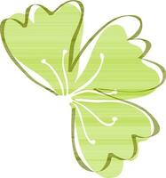 Creative flower isolated in green color. vector