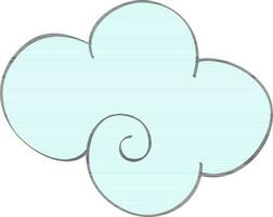 Illustration cloudy style with white background. vector