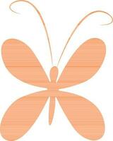 Illustration of style design with orange butterfly on white background. vector