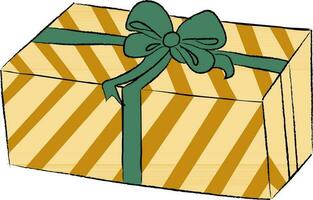 Illustration of gift packing style for big box. vector