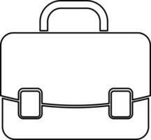 Flat style of a bag in line art illustration. vector