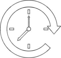 Isolated clock in flat style. vector