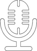 Isolated microphone in flat style. vector