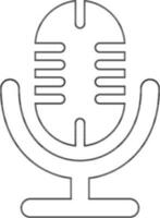 Isolated microphone in flat style. vector