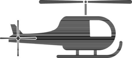 Black helicopter on white background. vector