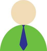 Character of business man icon with tie and dress. vector