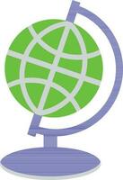 Globe icon with stand for office concept. vector