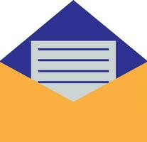 Envelope icon with letter for office concept. vector