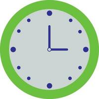 Wall clock in icon for watching time in isolated. vector