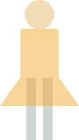 Icon of girl for office concept in isolated. vector