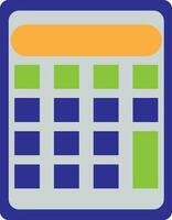 Colorful style of calculator icon for office work. vector